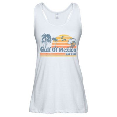 Gulf Of Mexico Est 1550 Retro Vintage Beach Gulf Of Mexico Ladies Essential Flowy Tank