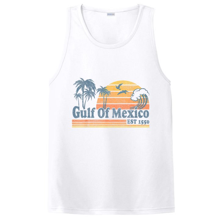 Gulf Of Mexico Est 1550 Retro Vintage Beach Gulf Of Mexico PosiCharge Competitor Tank
