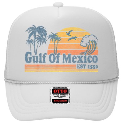 Gulf Of Mexico Est 1550 Retro Vintage Beach Gulf Of Mexico Trucker Hat
