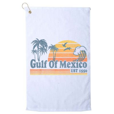 Gulf Of Mexico Est 1550 Retro Vintage Beach Gulf Of Mexico Golf Towel