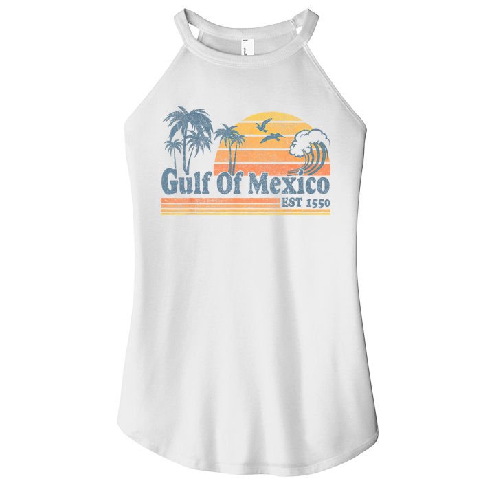 Gulf Of Mexico Est 1550 Retro Vintage Beach Gulf Of Mexico Women's Perfect Tri Rocker Tank