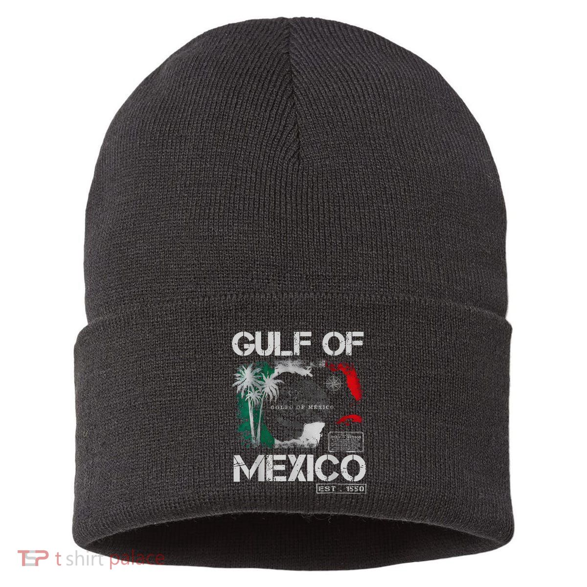Gulf Of Mexico 1550 Forever Retro Vintage Beach Women .Png Sustainable Knit Beanie
