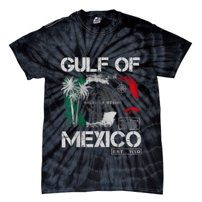 Gulf Of Mexico 1550 Forever Retro Vintage Beach Women .Png Tie-Dye T-Shirt