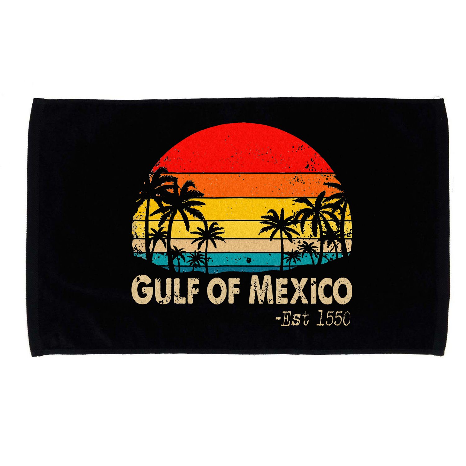 Gulf Of Mexico Est 1550 Retro Vintage Beach Microfiber Hand Towel