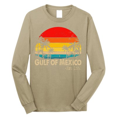 Gulf Of Mexico Est 1550 Retro Vintage Beach Long Sleeve Shirt