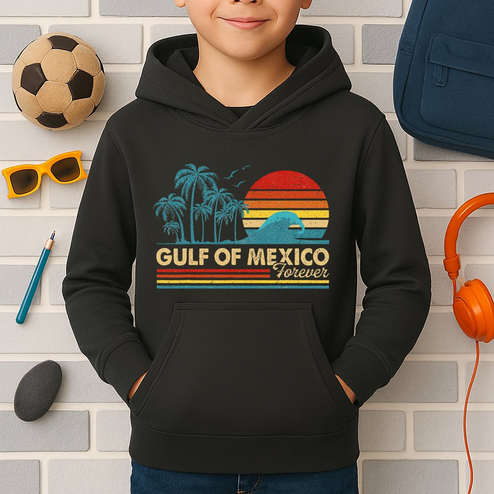 Gulf Of Mexico Forever .Png Kids Hoodie