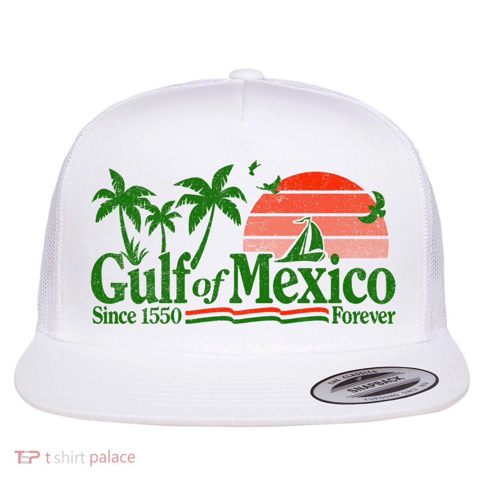 Gulf Of Mexico Mexican Flag Flatbill Hat