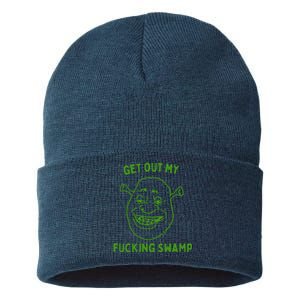 Get Out My Fucking Swamp Sustainable Knit Beanie