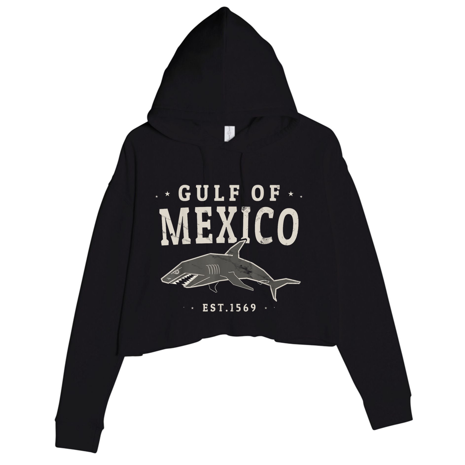 Gulf Of Mexico 1569 Crop Fleece Hoodie