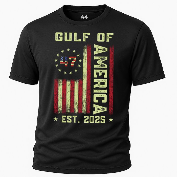 Gulf Of 'Merica US Flag Patriotic EST 2025 Cooling Performance Crew T-Shirt