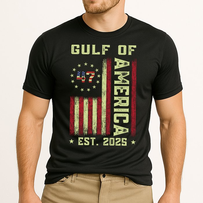 Gulf Of 'Merica US Flag Patriotic EST 2025 Cooling Performance Crew T-Shirt