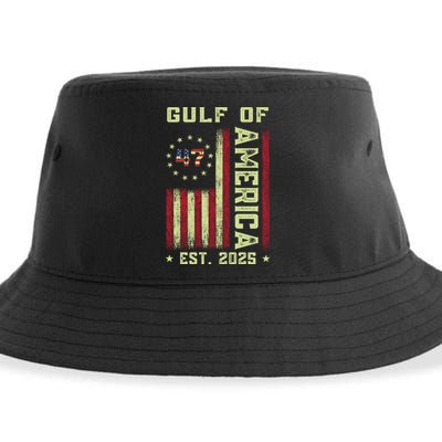 Gulf Of 'Merica US Flag Patriotic EST 2025 Sustainable Bucket Hat