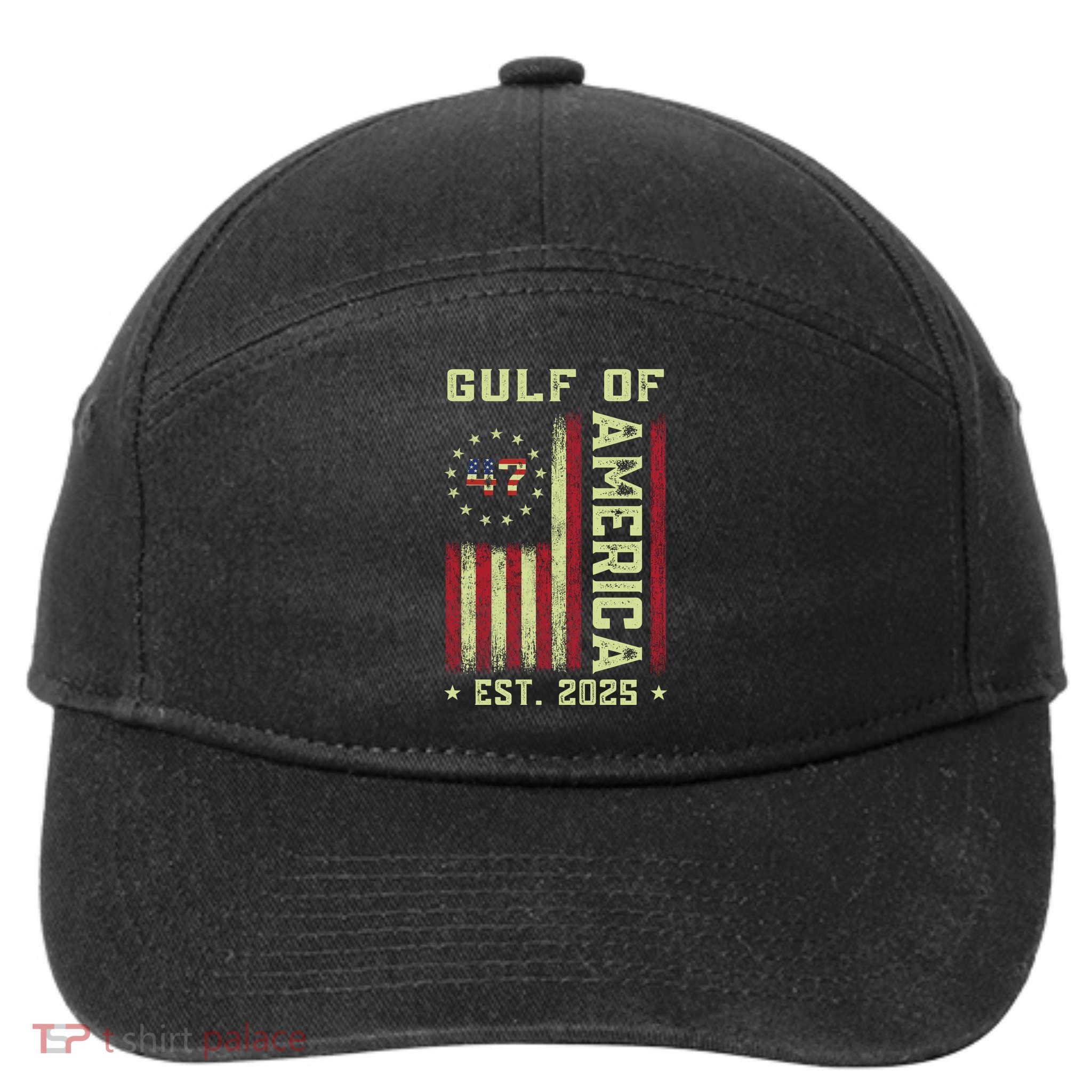 Gulf Of 'Merica US Flag Patriotic EST 2025 7-Panel Snapback Hat