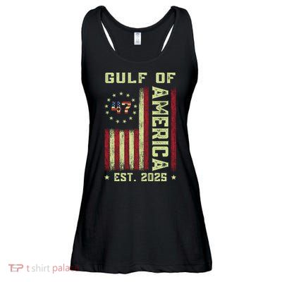 Gulf Of 'Merica US Flag Patriotic EST 2025 Ladies Essential Flowy Tank