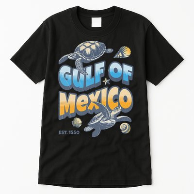 Gulf of Mexico Turtle Boho Vintage Gulf Of Mexico Forever Tall T-Shirt