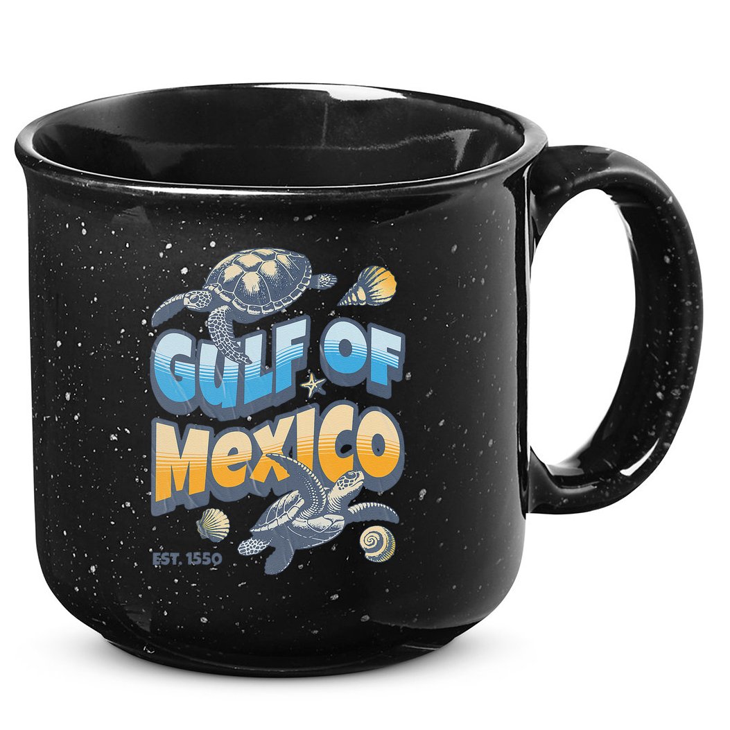 Gulf of Mexico Turtle Boho Vintage Gulf Of Mexico Forever 15oz Campfire Ceramic Mug