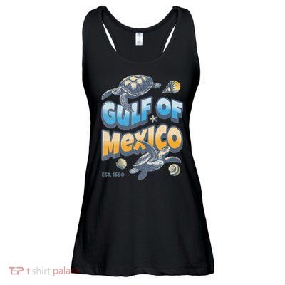 Gulf of Mexico Turtle Boho Vintage Gulf Of Mexico Forever Ladies Essential Flowy Tank