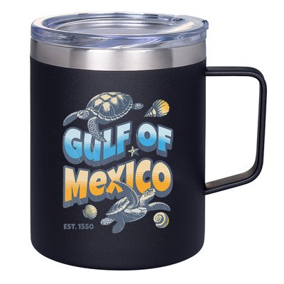Gulf of Mexico Turtle Boho Vintage Gulf Of Mexico Forever 12oz Stainless Steel Coffee Mug