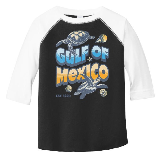 Gulf of Mexico Turtle Boho Vintage Gulf Of Mexico Forever Toddler Fine Jersey T-Shirt