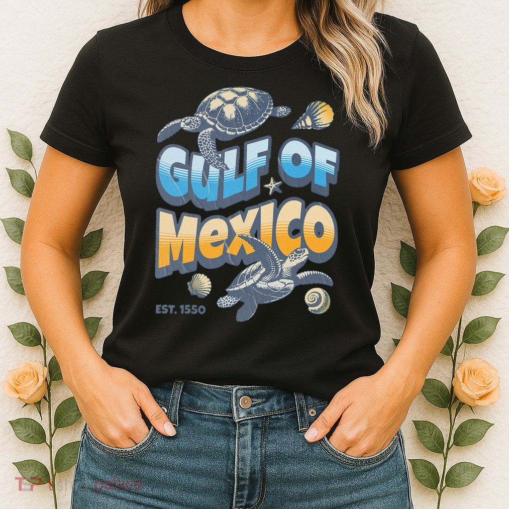 Gulf of Mexico Turtle Boho Vintage Gulf Of Mexico Forever Womens T-Shirt
