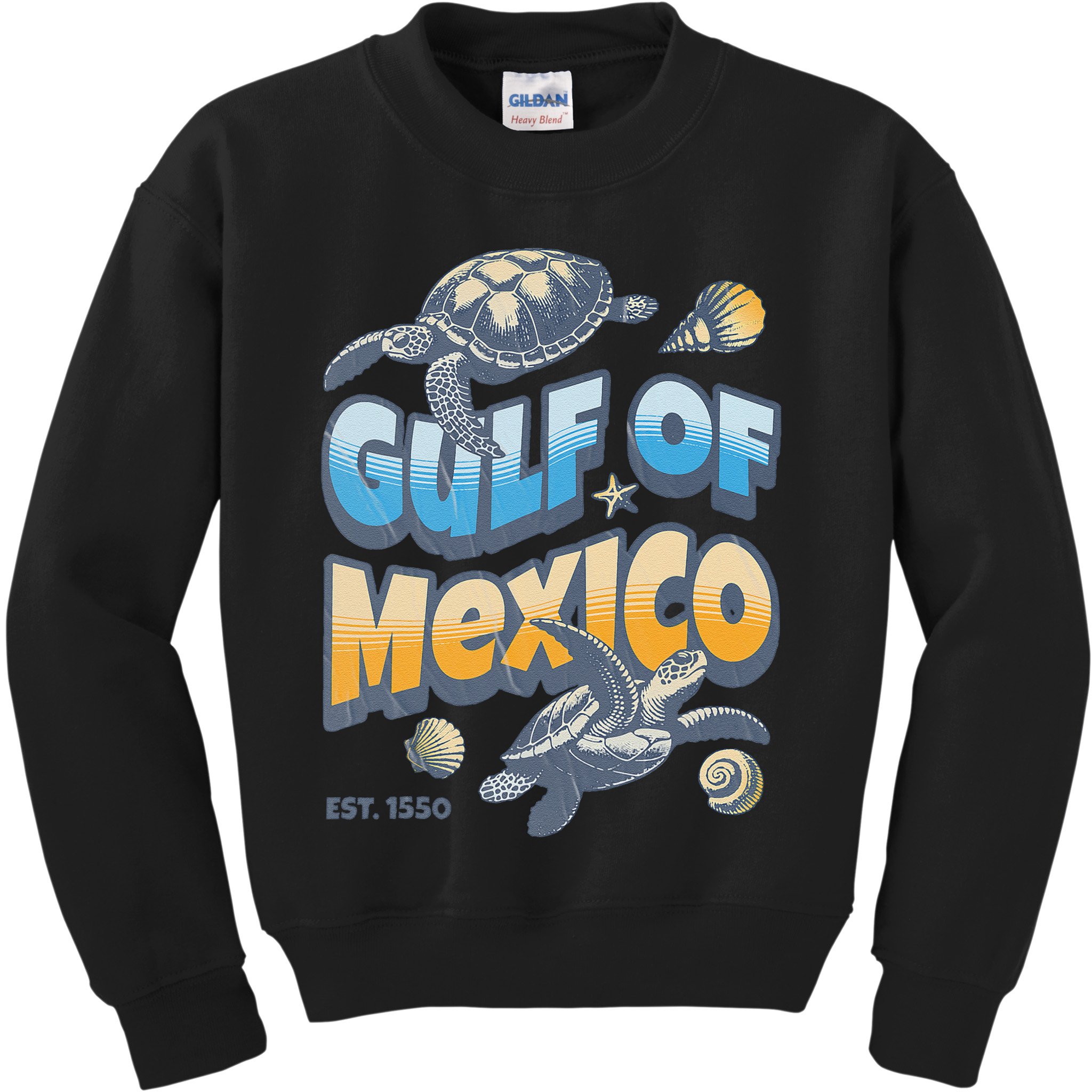 Gulf of Mexico Turtle Boho Vintage Gulf Of Mexico Forever Kids Sweatshirt
