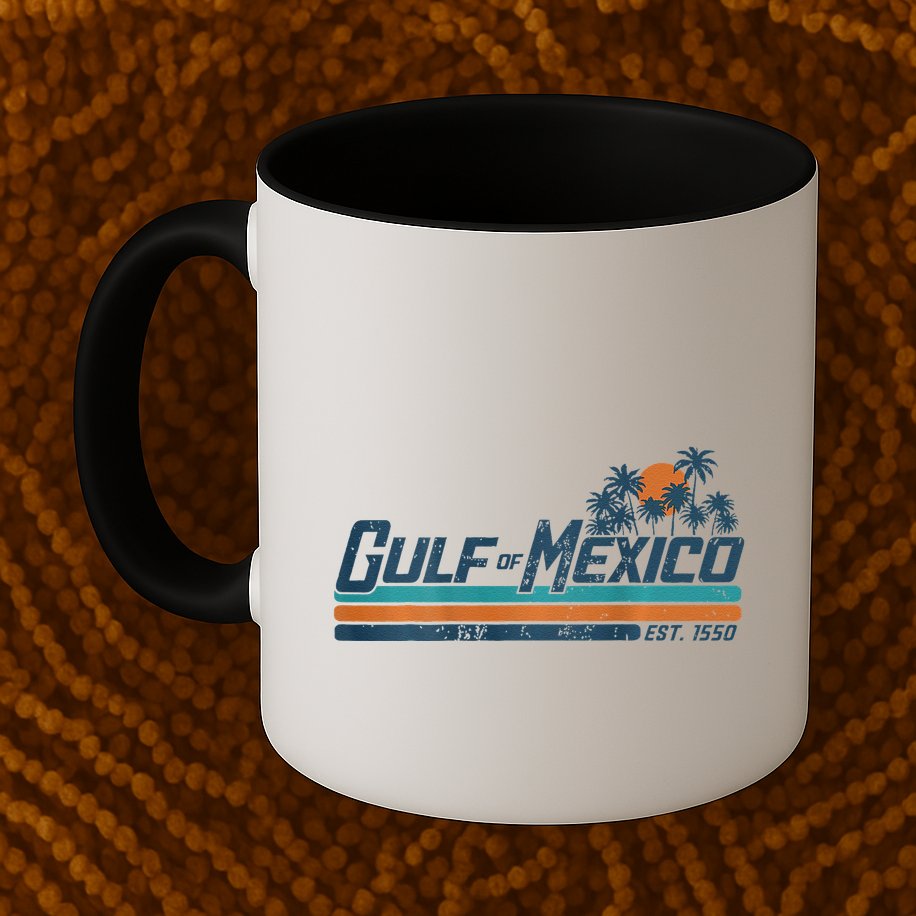Gulf Of Mexico Est 1550 Retro Vintage Beach Mug