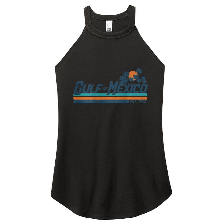 Gulf Of Mexico Est 1550 Retro Vintage Beach Women's Perfect Tri Rocker Tank