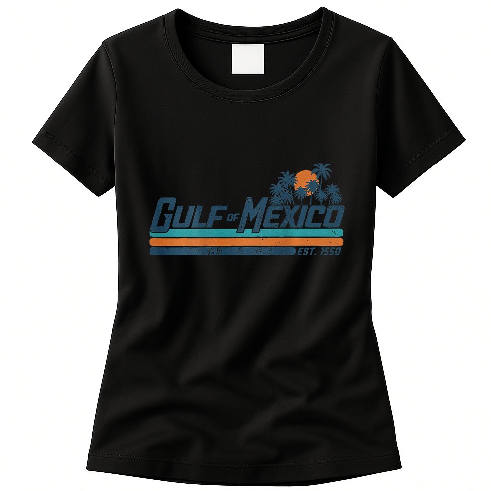 Gulf Of Mexico Est 1550 Retro Vintage Beach Womens T-Shirt