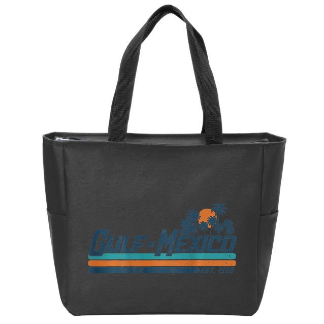 Gulf Of Mexico Est 1550 Retro Vintage Beach Zip Tote Bag