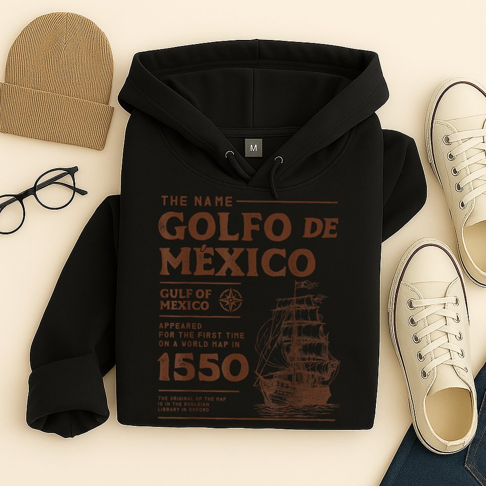 Gulf Of Mexico Name Origin 1550 Hoodie