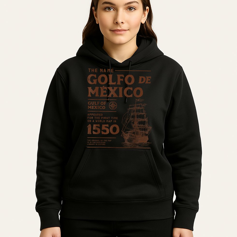 Gulf Of Mexico Name Origin 1550 Hoodie