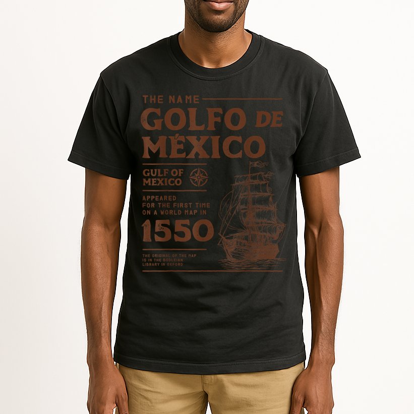 Gulf Of Mexico Name Origin 1550 Tall T-Shirt