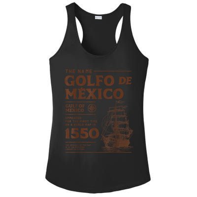 Gulf Of Mexico Name Origin 1550 Ladies PosiCharge Competitor Racerback Tank