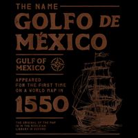Gulf Of Mexico Name Origin 1550 Poster