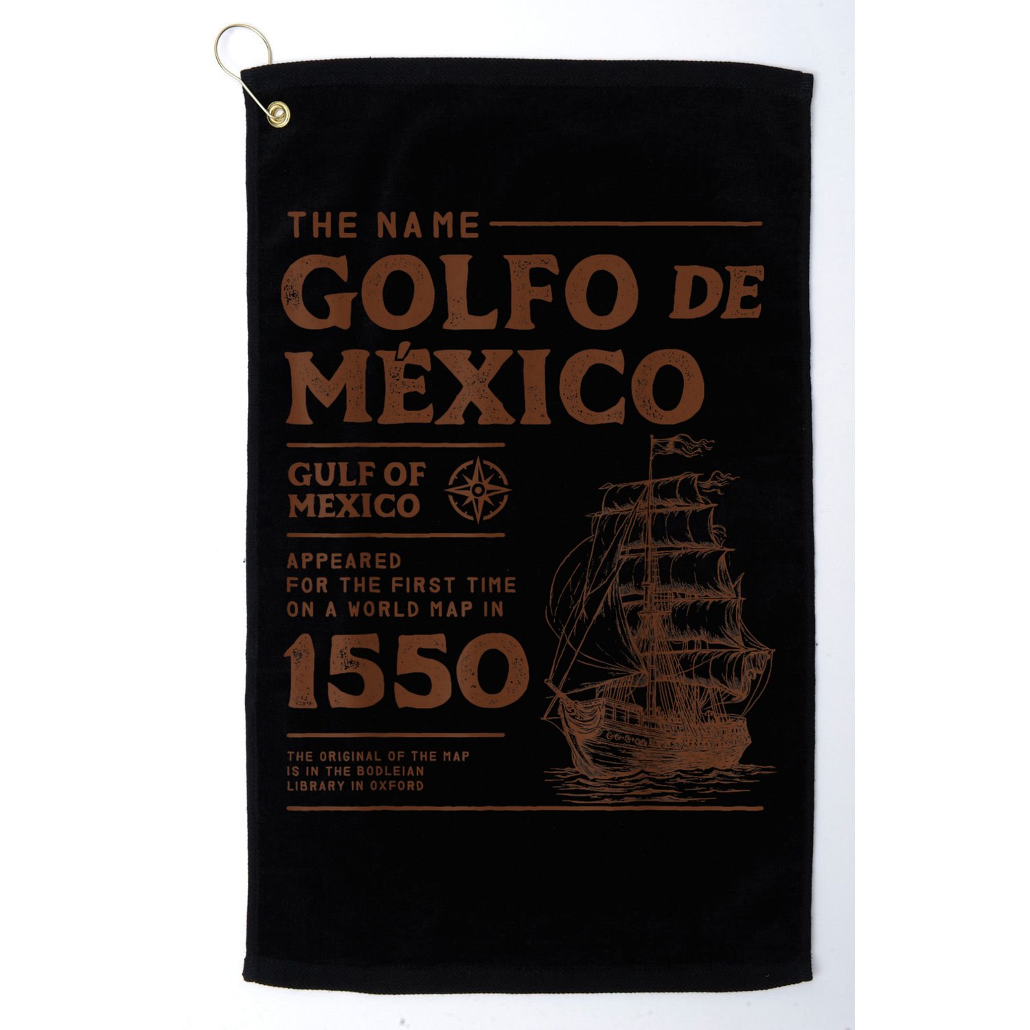Gulf Of Mexico Name Origin 1550 Golf Towel