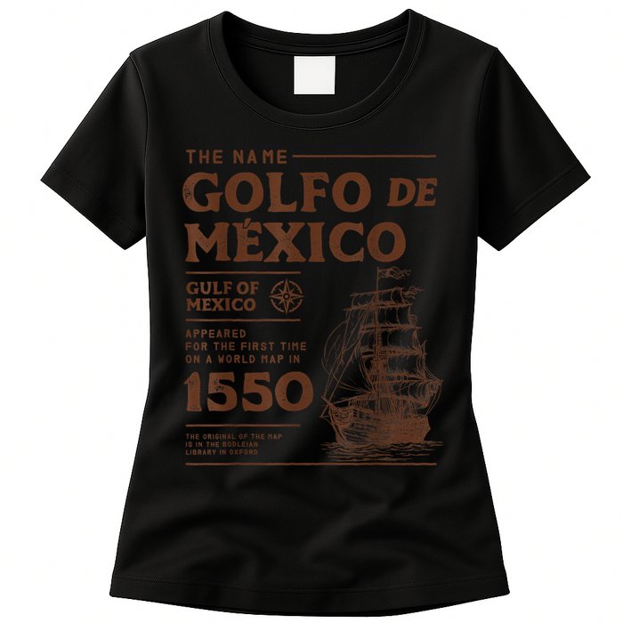 Gulf Of Mexico Name Origin 1550 Womens T-Shirt