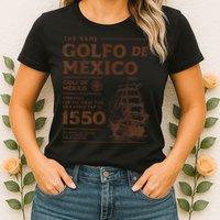 Gulf Of Mexico Name Origin 1550 Womens T-Shirt