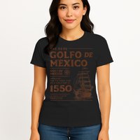 Gulf Of Mexico Name Origin 1550 Womens T-Shirt