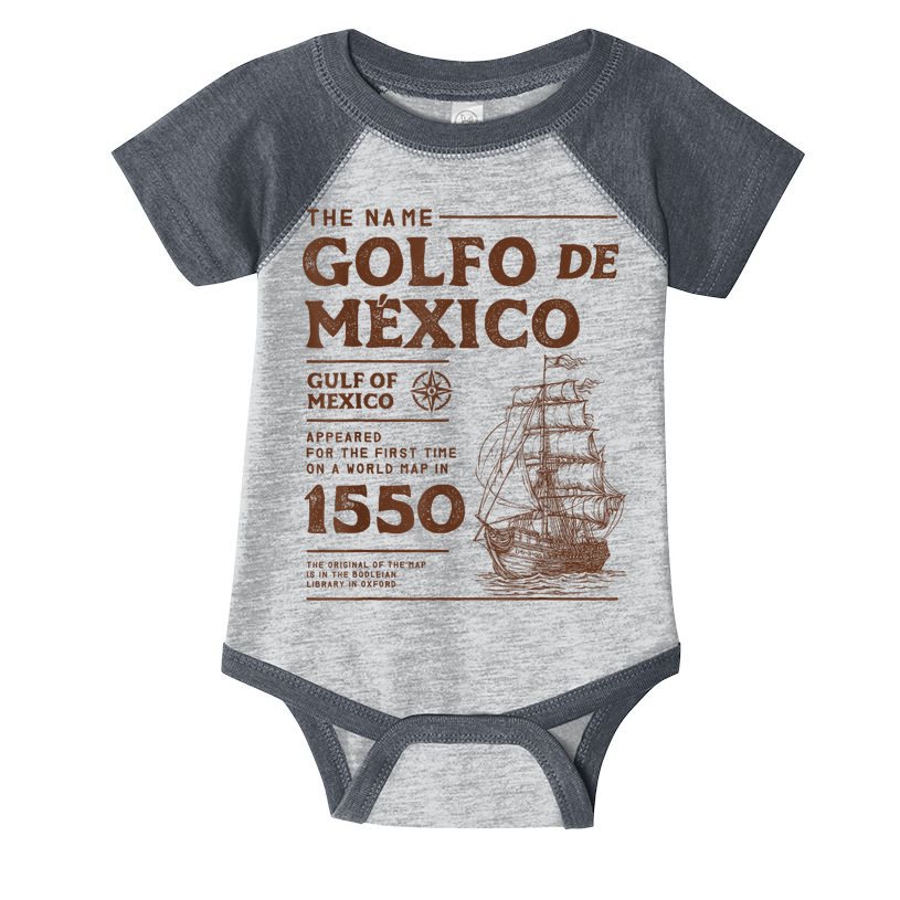 Gulf Of Mexico Name Origin 1550 Infant Baby Jersey Bodysuit