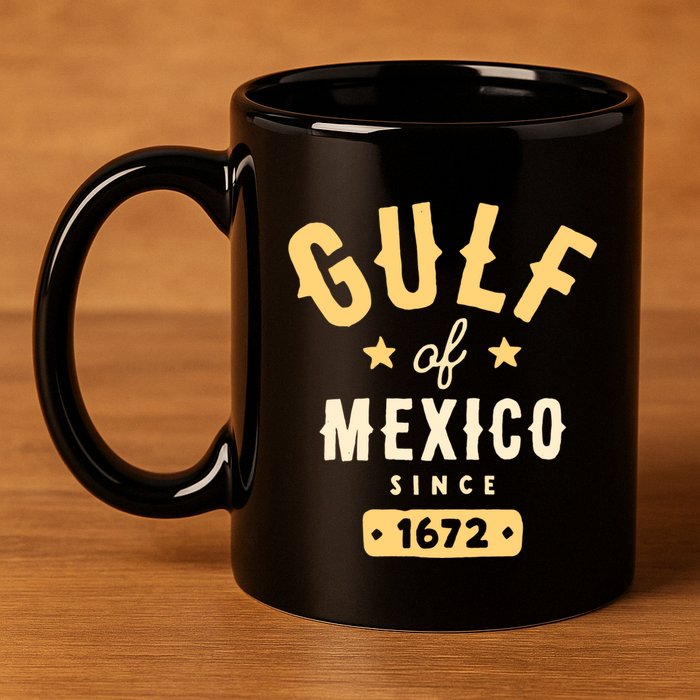 Gulf Of Mexico Since 1672 Long Sleeve 11oz C Handle Ceramic Mug