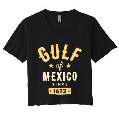 Gulf Of Mexico Since 1672 Long Sleeve Crop Top