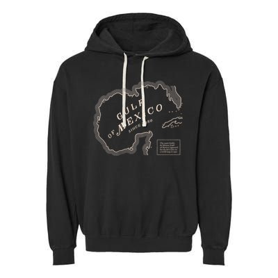 Gulf Of Mexico Map Garment-Dyed Fleece Hoodie