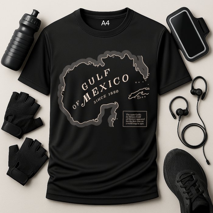 Gulf Of Mexico Map Cooling Performance Crew T-Shirt