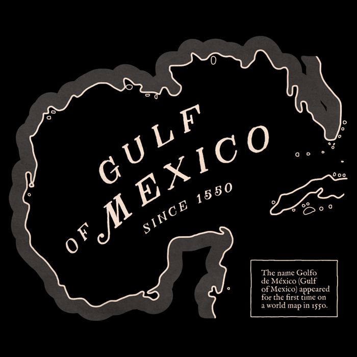Gulf Of Mexico Map Poster