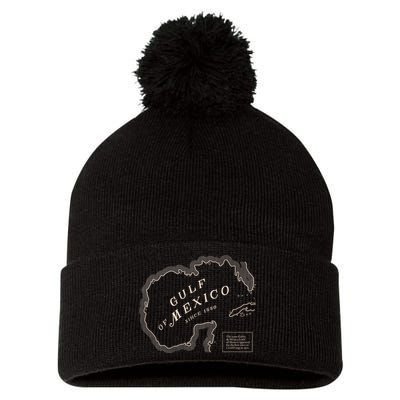 Gulf Of Mexico Map Pom Pom 12in Knit Beanie