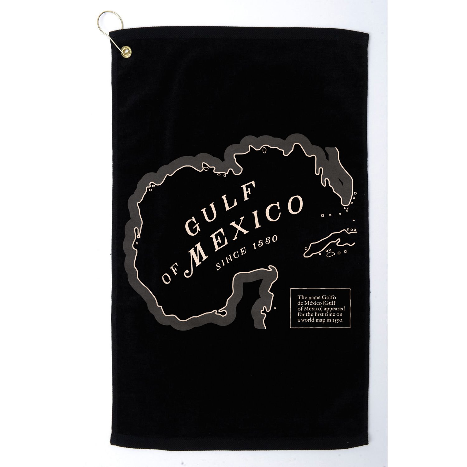 Gulf Of Mexico Map Golf Towel