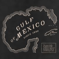 Gulf Of Mexico Map Golf Towel