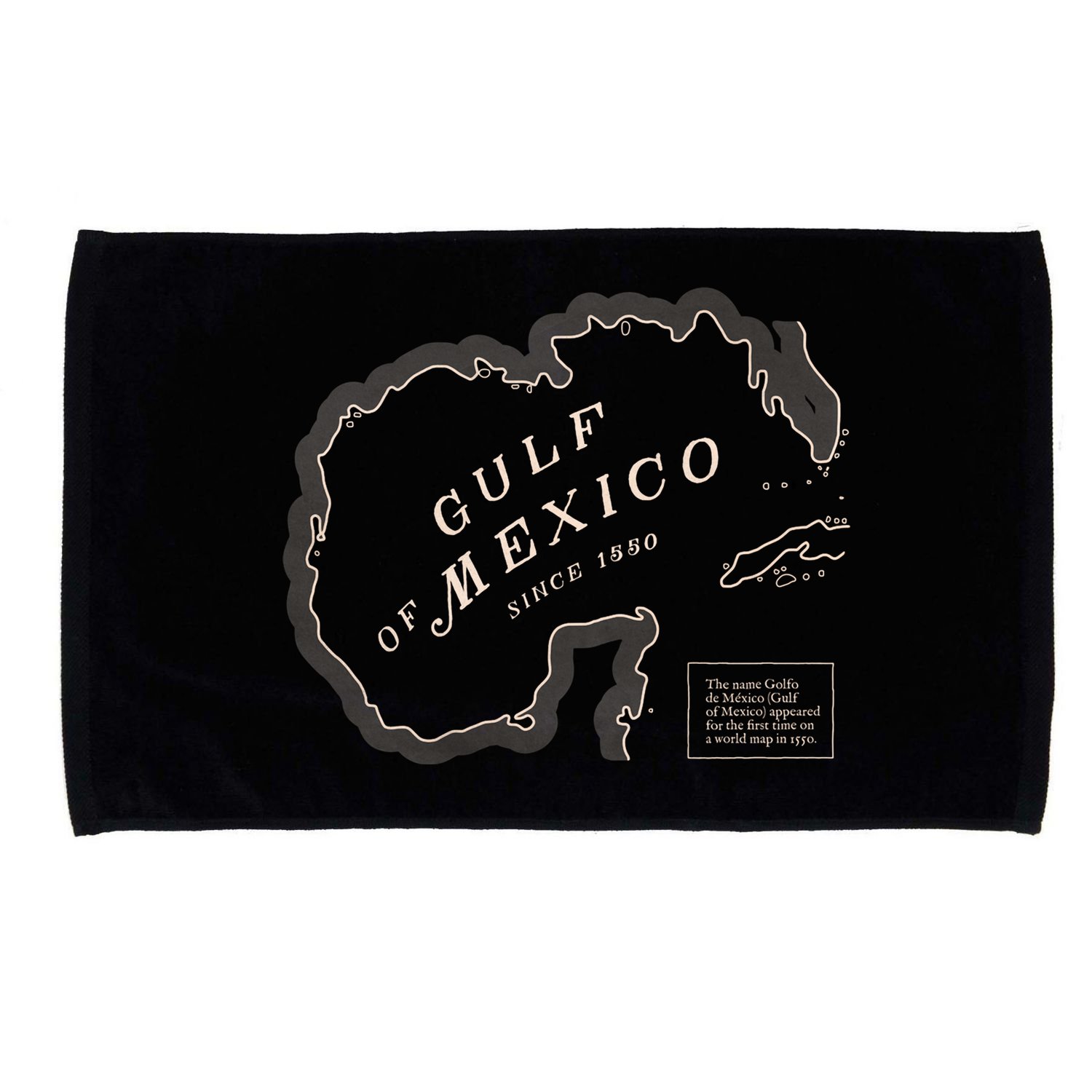 Gulf Of Mexico Map Microfiber Hand Towel