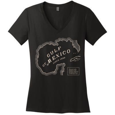 Gulf Of Mexico Map Women's V-Neck T-Shirt