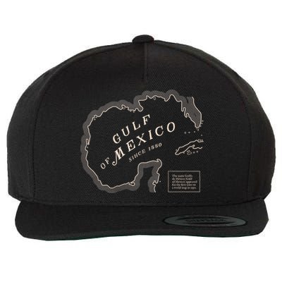 Gulf Of Mexico Map Wool Snapback Cap